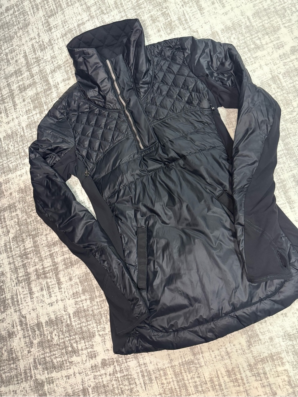 Lululemon What The Fluff Puffer Jacket Women’s 4 Black Goose Down Fill 26X15 PTP